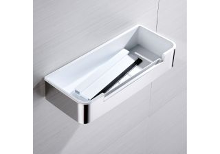 Полка для душа Aquatek AQ4966CR со стеклоочистителем хром